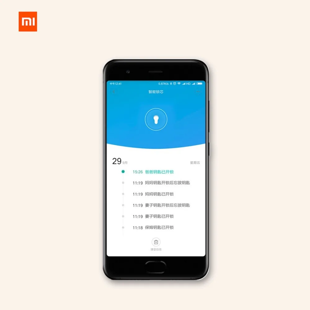 Xiao mi jia умный дверной замок БЕЗОПАСНОСТИ ЦИЛИНДР домашний практичный Противоугонный ключ безопасности цилиндрический сердечник с ключом работа с mi Home APP