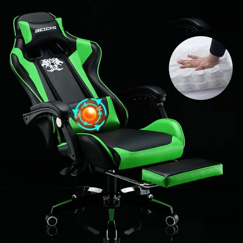 Коврик для мыши Poltrona Esports Boss Silla Gamer офисный стул Эргономика может лежать искусственная кожа с колесом - Цвет: green Spring seat