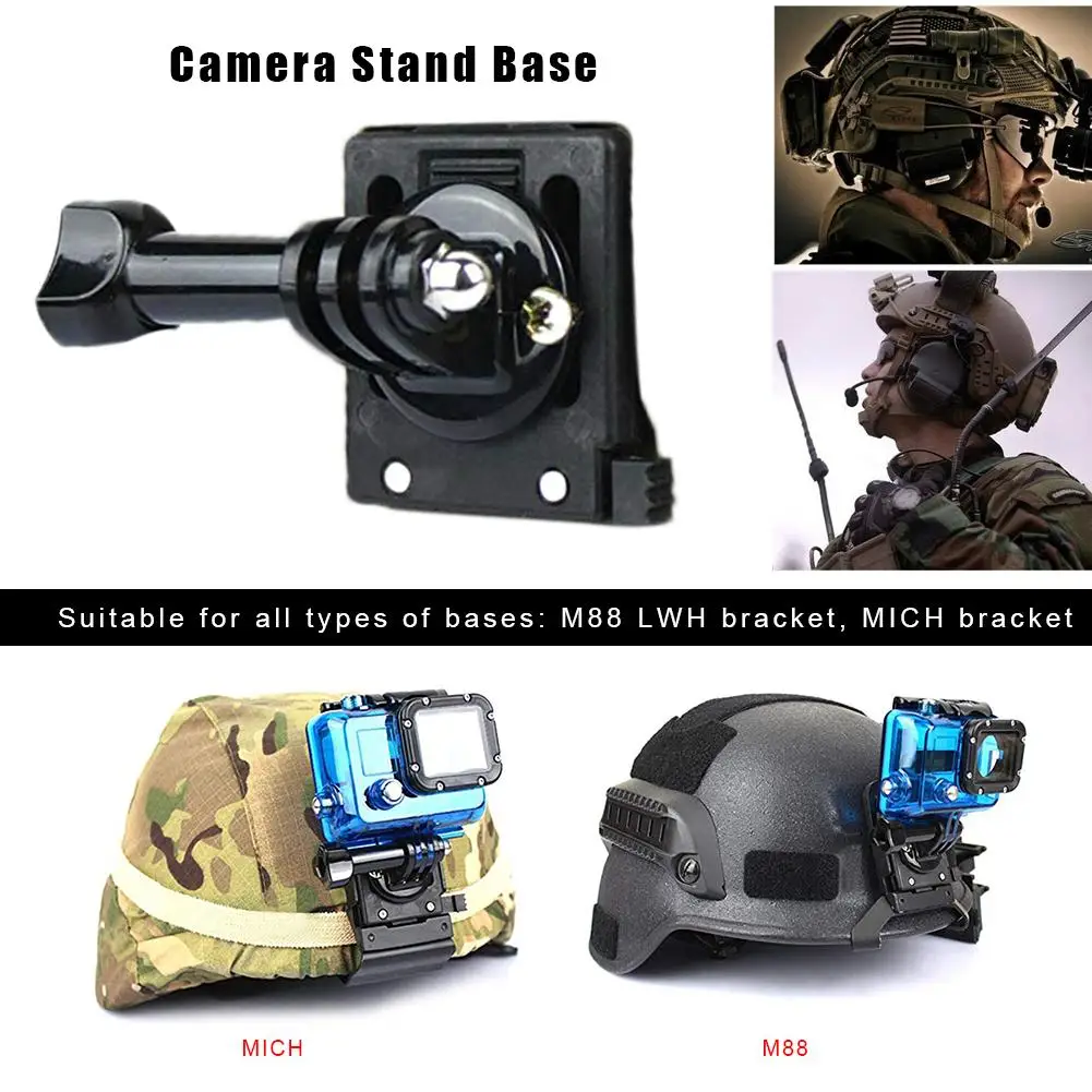 Montaje De Casco Visera de bajo perfil Bajo Soporte para GoPro Hero 5 4 3 2 Cam sesión
