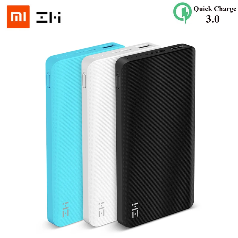 

Original Xiaomi ZMI Power Bank 10000mAh Powerbank External Battery Portable Charging Quick Charge 3.0 Two-Way Fast Charge Pack