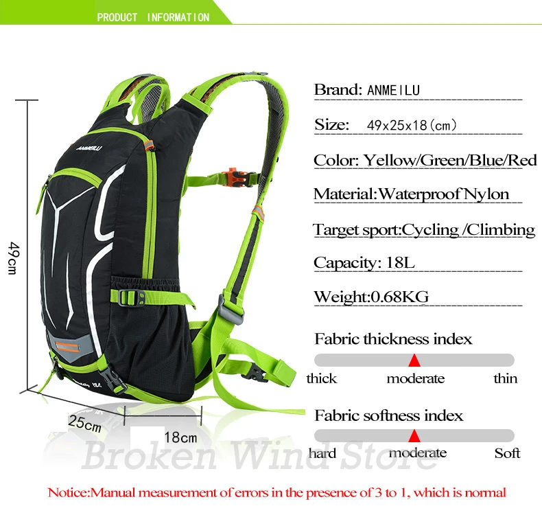 Best Anmeilu 18L Cycling Hydration Backpack Waterproof Nylon Bicycle Bag With Rain Cover Bike Water Bag Climbing Hiking Shoulder Pack 1 Best Anmeilu 18L Cycling Hydration Backpack Waterproof Nylon Bicycle Bag With Rain Cover Bike Water Bag Climbing Hiking Shoulder Pack 1