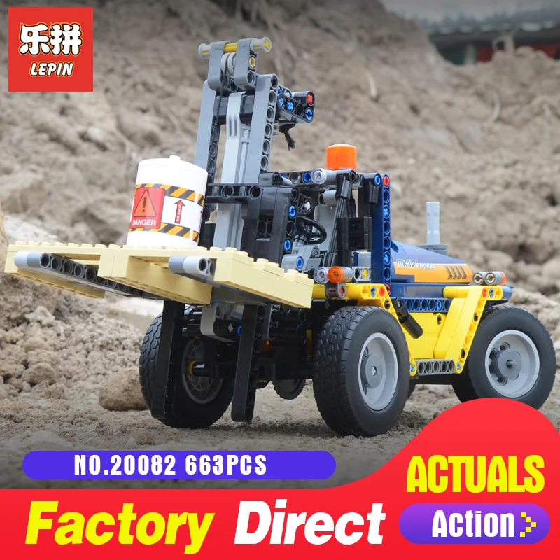 

2018 Lepin 20082 Blocks Bricks 2 in 1 Technic Series Forklift Truck Compatible Legoing 42079 Building Educational Toys Gifts