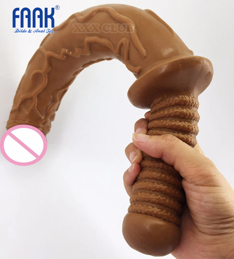 FAAK 47.5x5.5cm Adult Sex Toys for WomenandLesbian Realistic Huge Dildo Double Realistic Penis Anal Dildo Sex Toys Gay Sex Games image