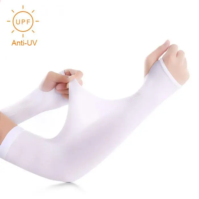 1 Pair UV Protection Long Arm Sleeve Running Golf Cycling Soft Cooling Warmer Gloves for Adult/Child MSD-ING