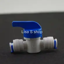 1 шт. ровный прямой 1/4 дюймов OD шаровой кран трубопровода быстрого подключения аквариума RO воды