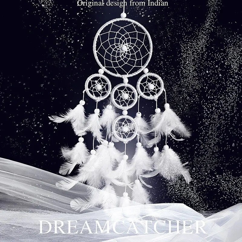 

Dream Catcher Make Of Natural Feathers Fantasy Wall Hanging Home Decor Wedding Party Decoration Craft Ornament Dream Catcher