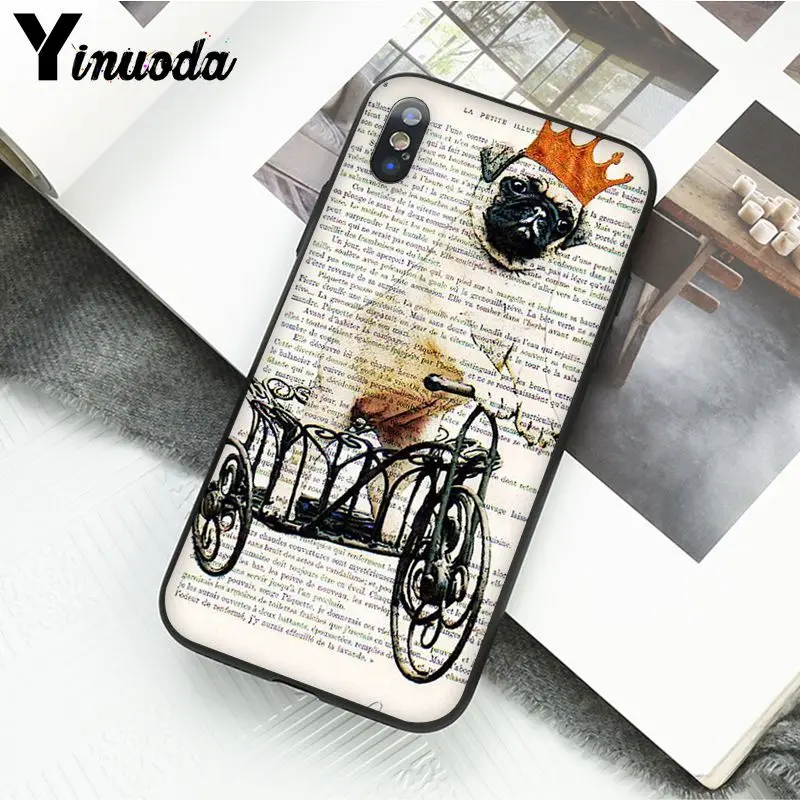 Book newspaper background Cute French Bulldog