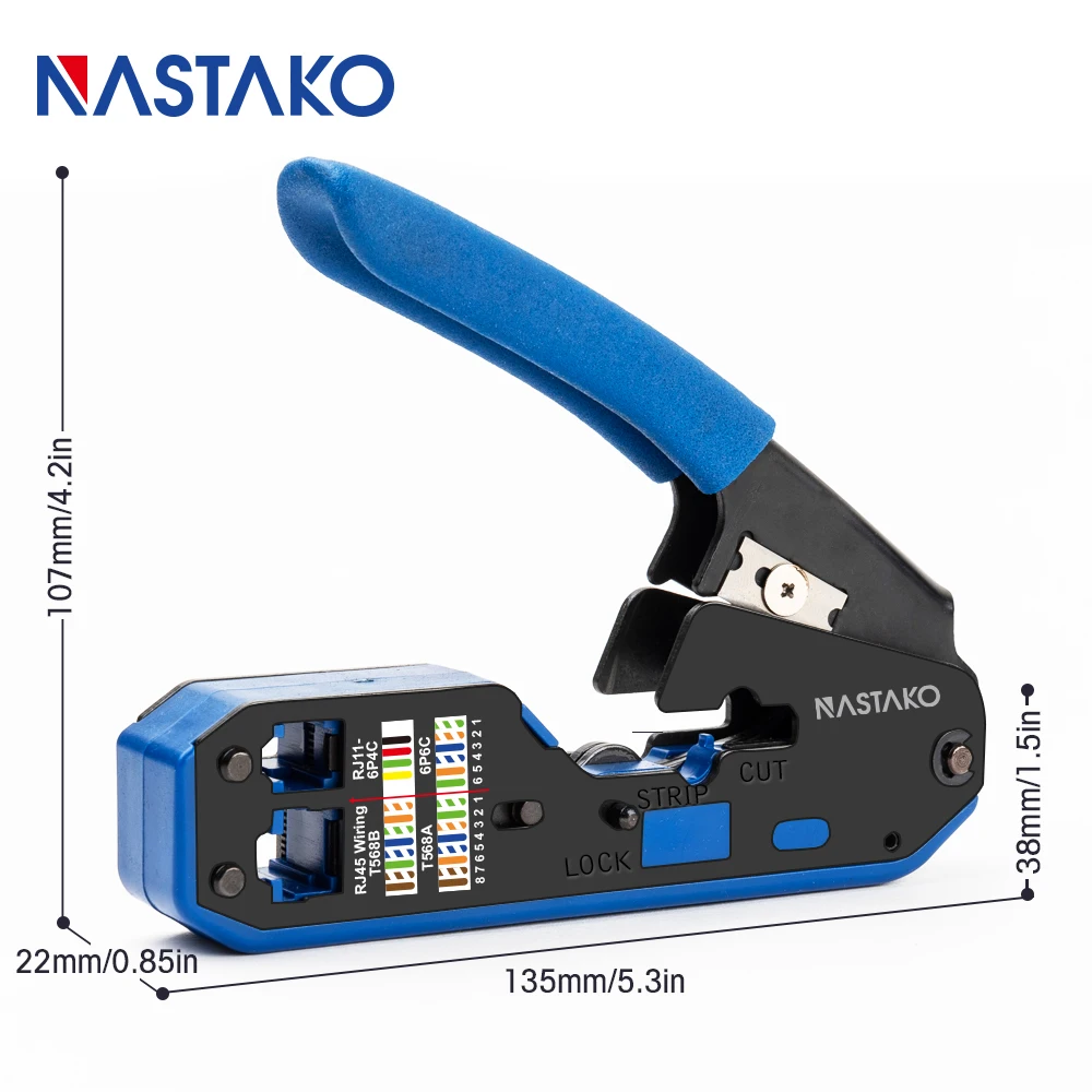 RJ45 Tool Network Crimper Crimping Tools Stripper Cutter Ethernet Cable Fit RJ45 Cat6 Cat5e Cat5 Cat3 5