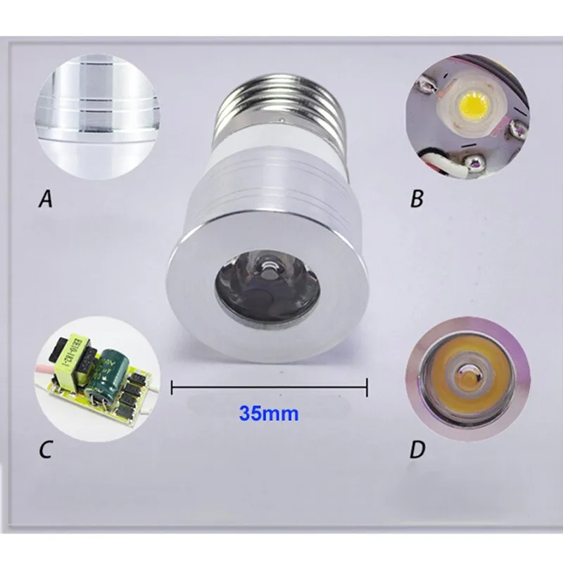 GU10 3W Светодиодный точечный светильник 12V MR16 MR11 светодиодный лампы AC/DC 12v затемнения светодиодный светильник GU4 лампы в форме свечи лампы светильник 35 мм мини чашка с прожектором светильник E27