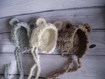 

promotion Newborn photo prop handmade soft knit newborn hat 0-3 month size. Bigger size make to order.
