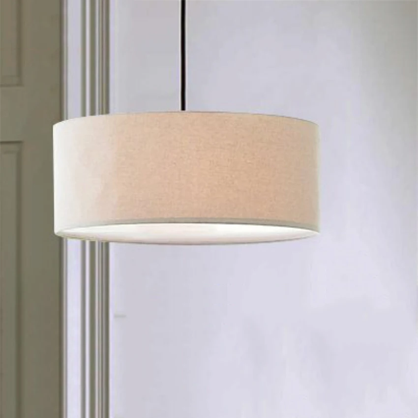 

modern Fabric Pendant Lights Lampshades Hanging Lamp For Dining pendant lamp Suspension Bar hanging Lamps Wood Kitchen Lighting