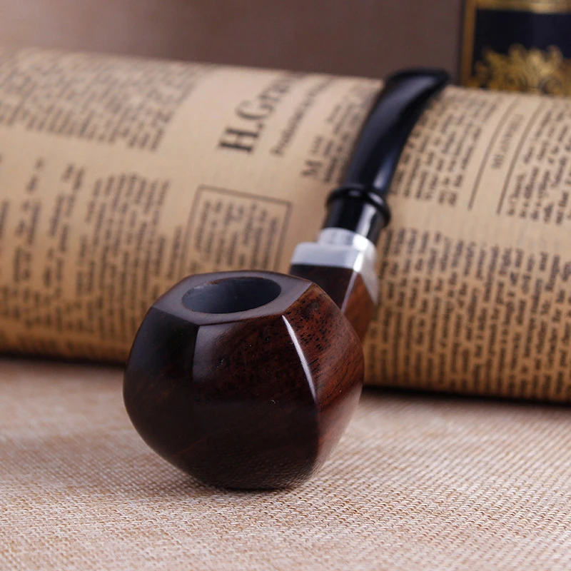 Goedkoop Hoge Kwaliteit Ebbenhout Sandelhout Pipes Schoorsteen Dubbele Filter Lange Pijp Kruid Tabak Pijp Sigaar Narguile Weed Grinder Smok