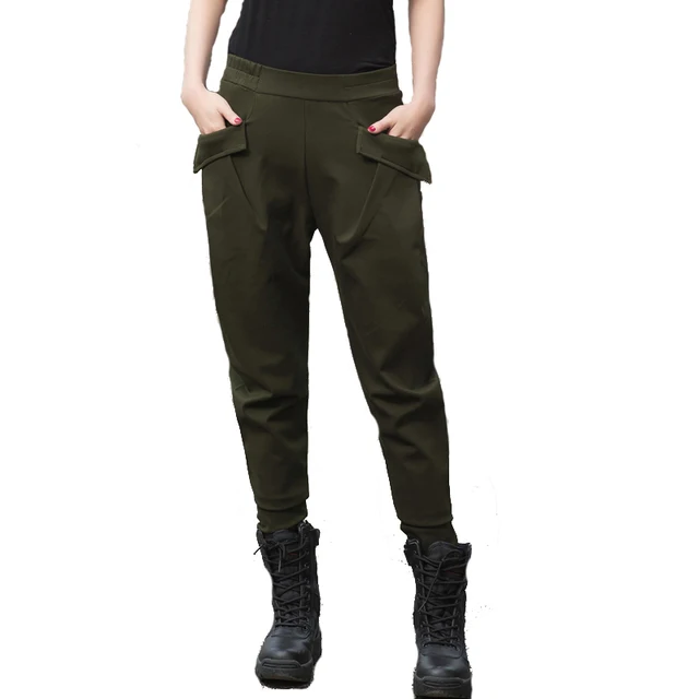 Fashion Ladies Cotton Military Army Harem Pants Women Combat Tactical