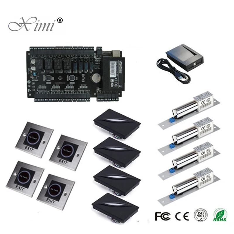 

ZK C3-400 Biometric Smart Card Access Control System Four Doors Access Control Panel 125KHZ RFID Card Readers