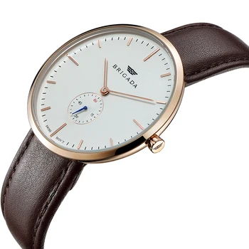 

Brigada 3026G Watch Quartz Analog Wristwatch Timepiece Casual Watches Mens Simple Design Waterproof Free Shipping