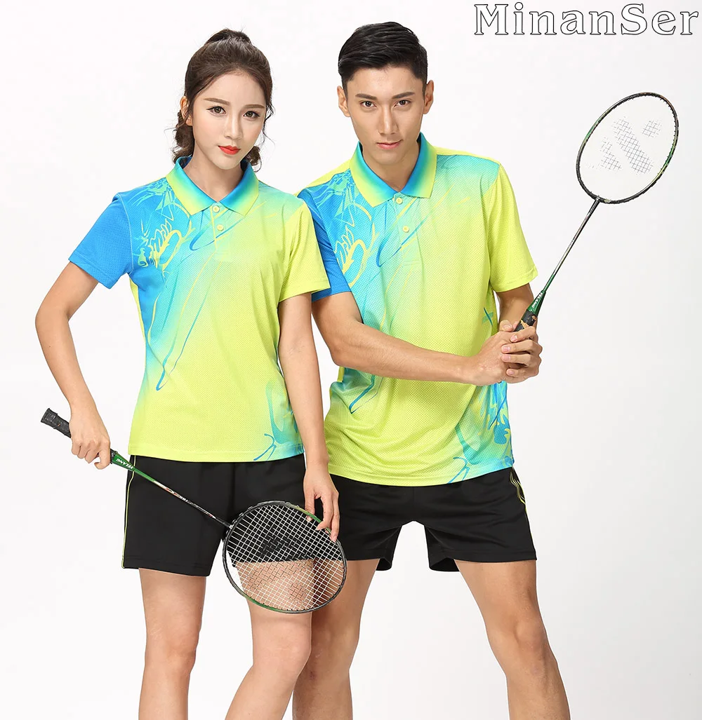Free print Badminton clothes Women/Men's , sports Tennis sets