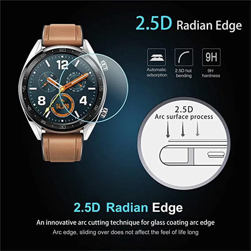 2 шт. закаленное стекло для Huawei Watch GT 46 мм 42 защитная пленка защита от
