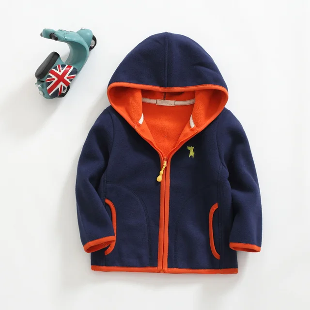 Buy 2 14Y kids fleece hooded jacket baby girl boy coat spring autumn jacket for