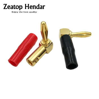 

10Pcs Right Angle 90 Degree 4mm Banana Plug Screw L Type for Binding Post Amplifiers Video Speaker Adapter Connector