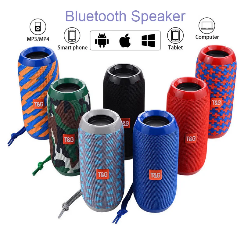 

Cleiree TG117 Bluetooth Outdoor Speaker Support TF Card FM Radio Aux Input Waterproof Portable Wireless Column Loudspeaker Box