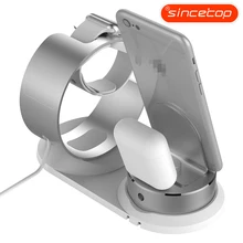 DIY 3 in 1 adjustable pop socket Dock Charger Holder For Apple Watch stand Charging stand for iPhone Charger station for Airpods