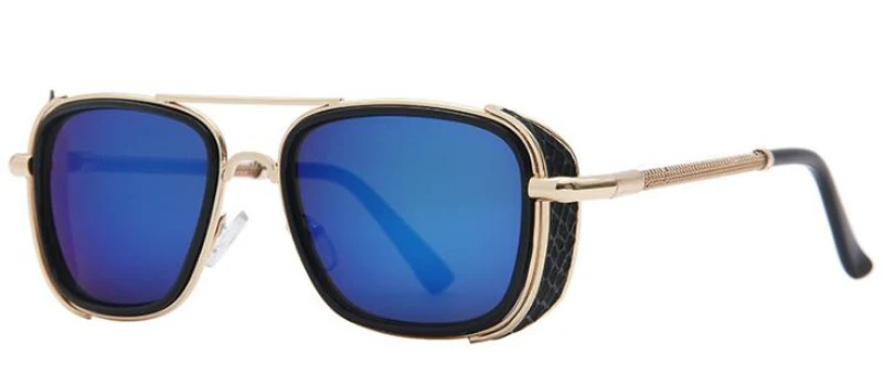 MTYJ110 blue MIZHO минус отражающие эффекты черные очки унисекс солнцезащитные очки женские стимпанк дизайнерские панк Солнцезащитные очки мужские круглые зеркальные - Цвет линз: MTYJ110 blue