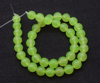 

yellow green jade round 10mm 15" for DIY jewelry making loose beads FPPJ wholesale beads nature gem stone coral