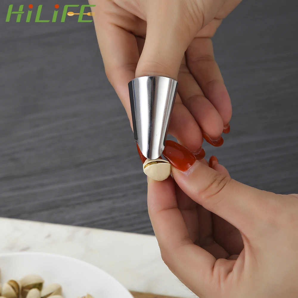 

HILIFE Protection Tools Kitchen Accessories Stainless Steel Multifunction Kitchen Tool Gadgets Finger Protector Nuts Peeler