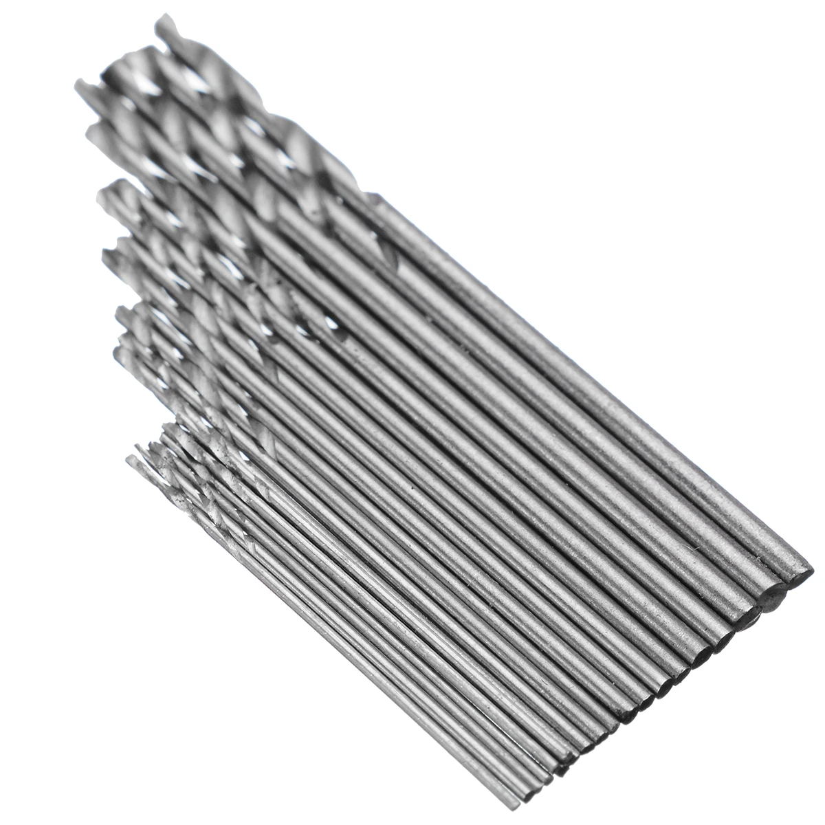 20 Set 0.3-1.6mm Titanium Coated HSS Drill Bits Spiral Vise Keyless Chuck Micro Hand Twist Drill Woodworking Rotary Tools