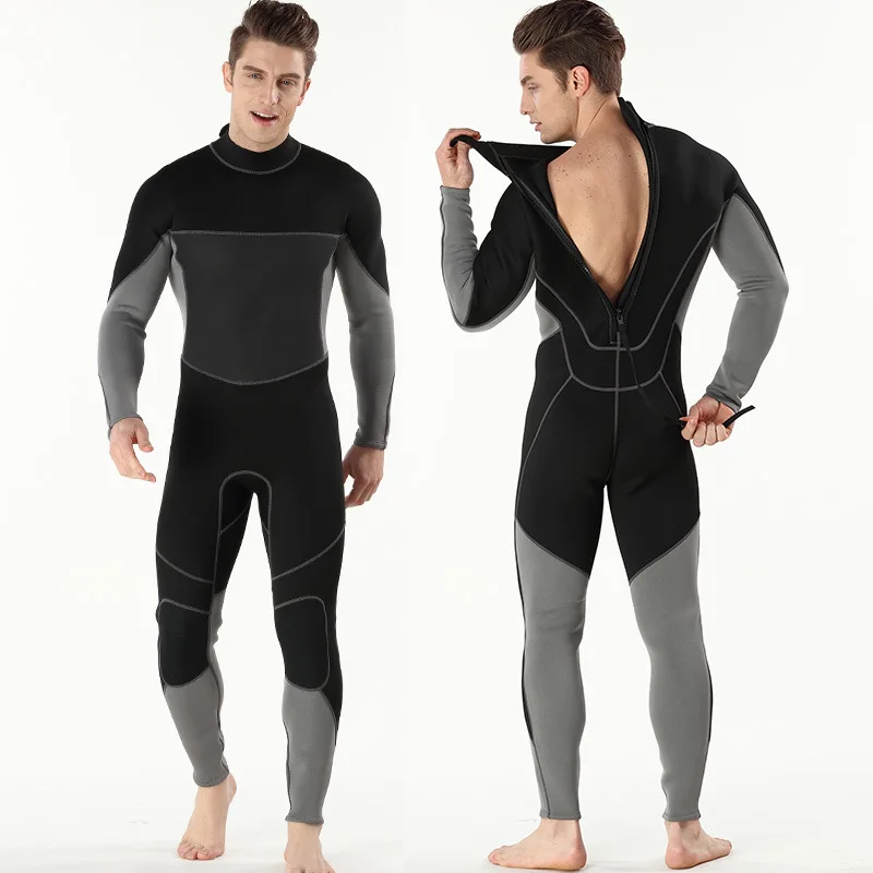3mm neoprene men's diving suit surfboard suit with body websuits against cold and warm men wet