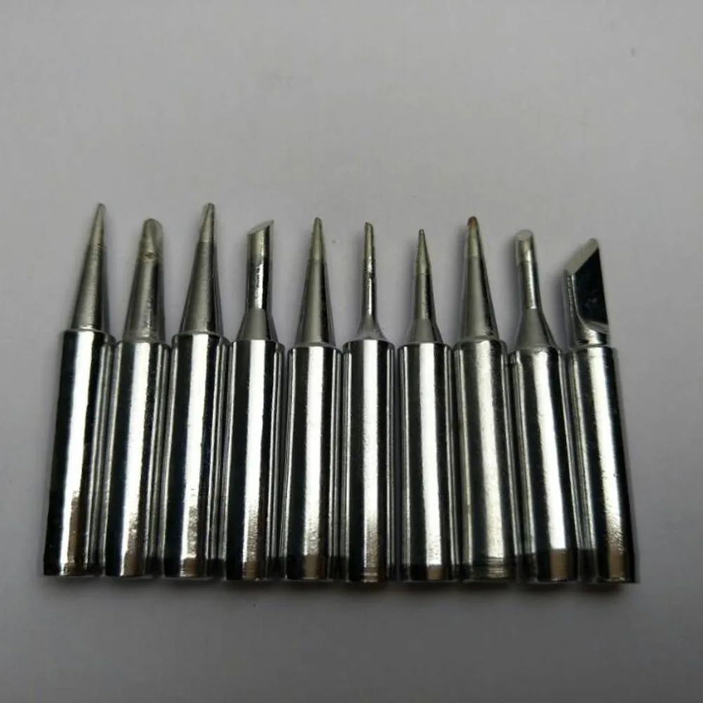 10pcs/SET Lead-free Solder Iron Tip 900M-T Iron casing For 936 SAIKE ATTEN AOYUE KADA YIHUA Soldering Rework Station