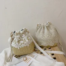 Праздничная стильная сумка из плетеного ротанга, круглая соломенная сумка на плечо, маленькие пляжные сумки, женская летняя сумка-мессенджер, круглая богемная сумка