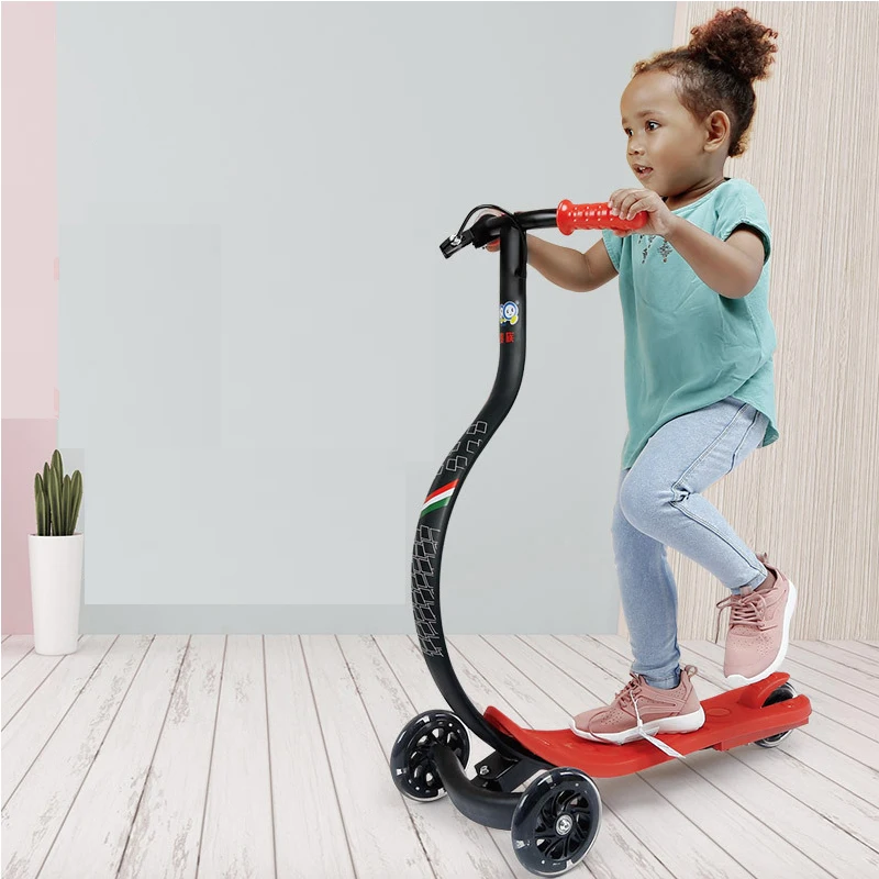 

Children's Skateboard Walker 2-3-6 Year Old curved surfing Kids Tricycle