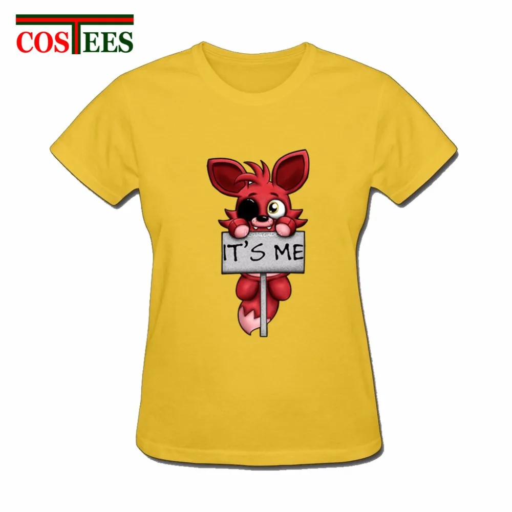 Camiseta футболка FNAF плюшевая Foxy femme летняя в стиле хип-хоп хлопковая Футболка с