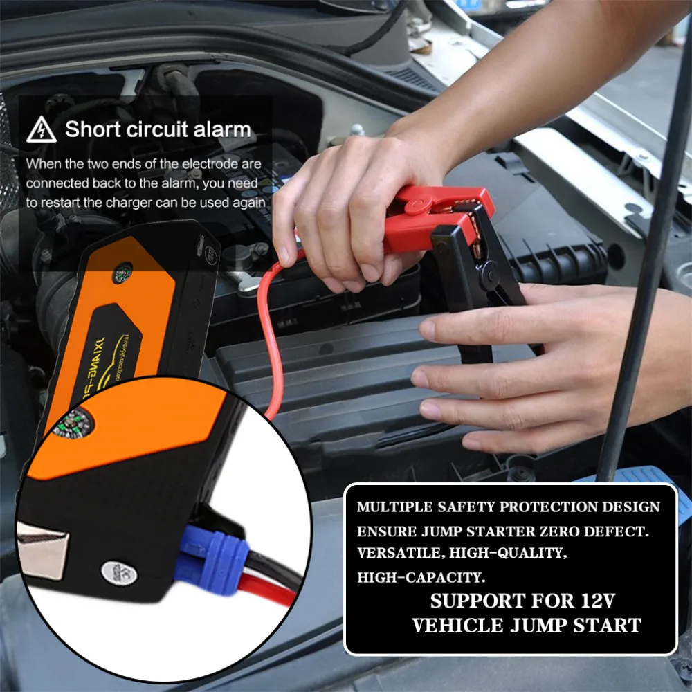 new 12V 136000mah Multi-Function 1set Car Charger Battery Jump Starter 4USB LED Light Auto Emergency Mobile Power Bank Tool Kit