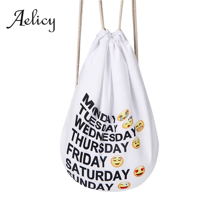 

Aelicy Cute Printing Drawstring BackPack Women Men Travel Outdoor Sling Shoulder Bag Casual Storage Rucksack Bundle Pocket