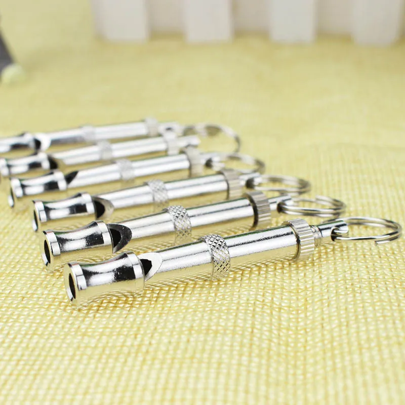 

Dog Whistle Keychain Stainless Steel UltraSonic Sound Pet Puppy Training for Stop Barking Fetch Sit GQ999