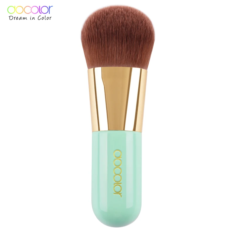 

Foundation Brush Pink and Green Makeup Brush with Box Fast Make up Brushes Beauty Essential Makeup Tools