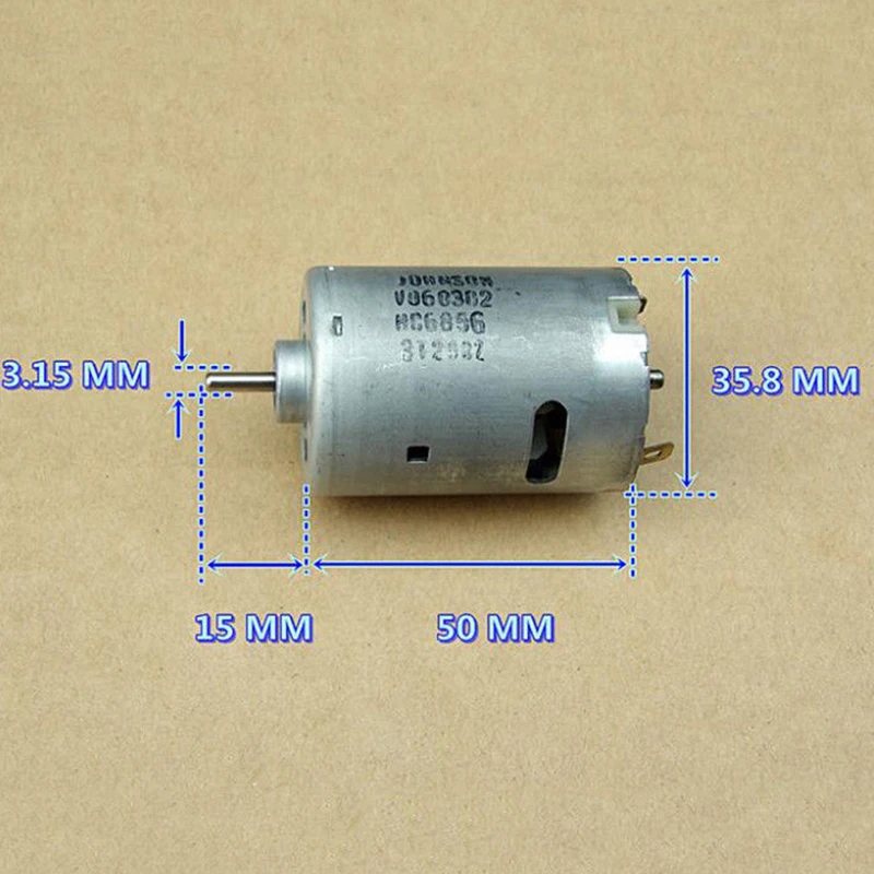 Джонсон RS-545 DC 6 в 9 в 12 В 18 в 23800 об/мин высокоскоростная углеродная щетка Микро Мини Мотор постоянного тока большой крутящий момент DIY игрушка электрическая дрель Модель