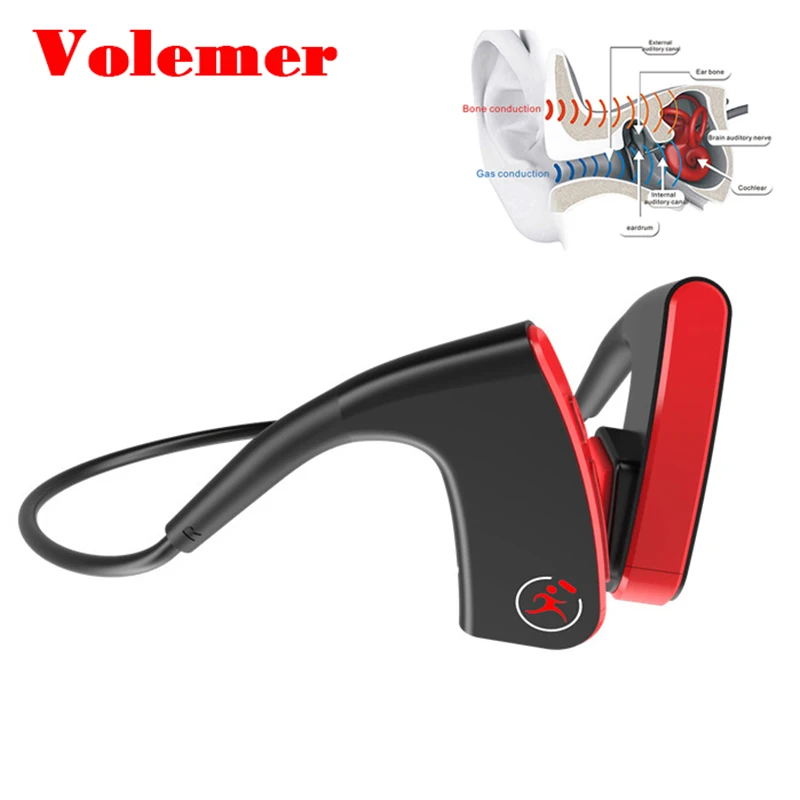 

Volemer Bluetooth Headphones E1 Bone Conduction Wireless Noise-Reduction Headset Auriculare Outdoor Sports 3D Stereo Earphone