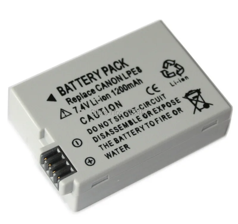 Rechargeable 7.4V 1200mah Li ion Battery LP E8 for Canon For EOS 550D