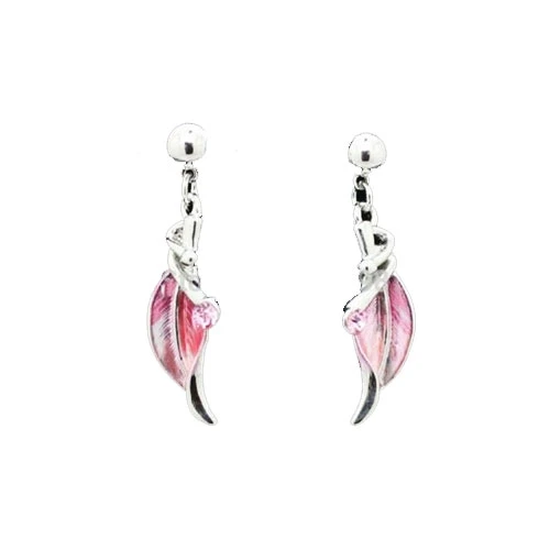 Classic Multi Color Leafs Bridal Necklace and Earring Set (1)