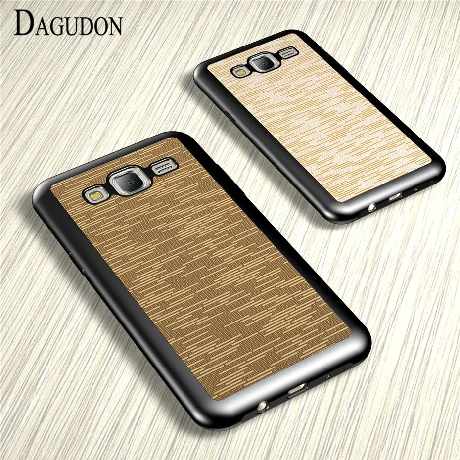 Кожаный чехол DAGUDON для Samsung Galaxy J5 2015 силиконовый чехлы J500H J500M с золотой полосой |