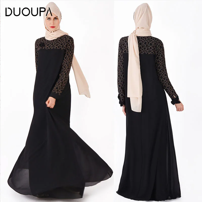 

Muslim Robes Clothes Fashion Robes Full Length Fake Two-piece National Costume Dubai Abaya Long Sleeve Cardigan Maxi Dress