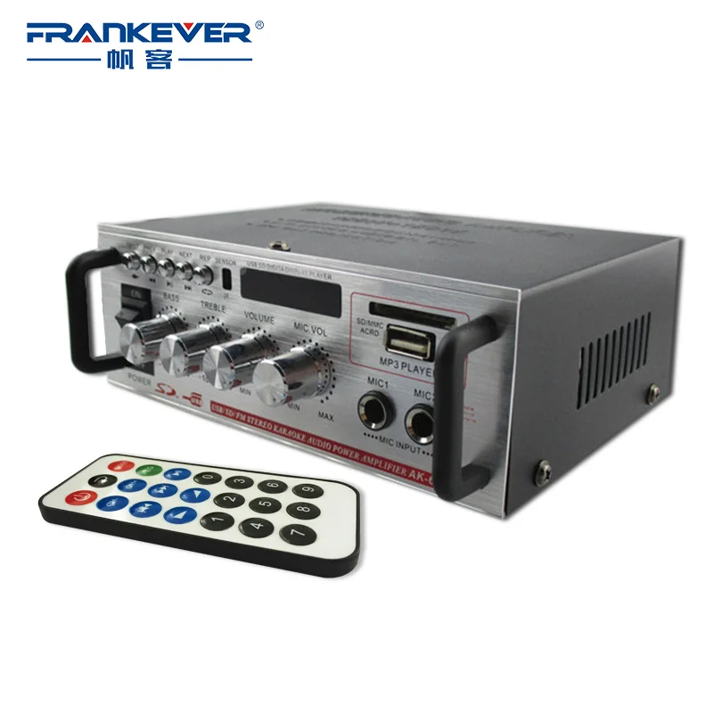Hi Fi Sliver 12V DC5A/ 220V CD MP3 Radio Car Auto Motor Boat Home Audio Stereo Bass Speaker AMPLIFIER Free Shipping AK-668D