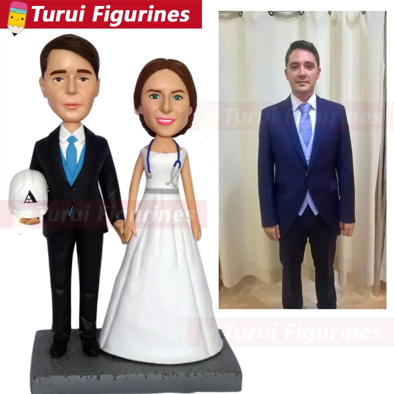 Выполненные на заказ 3D скульптуры из ваших фотографий свадебный торт Топпер