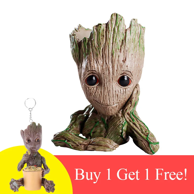 Groot, детский цветочный горшок, фигурки, модель, игрушка, ручка, горшок, держатель, горшок для растений, цветочный горшок, Рождество, Deocration для дома, детский подарок