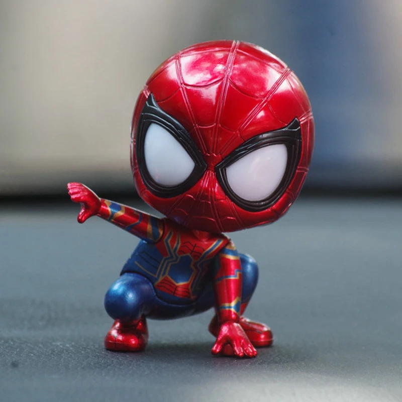 Marvel Мстители супер герой Человек паук мини игрушки вокруг руки модель для бега