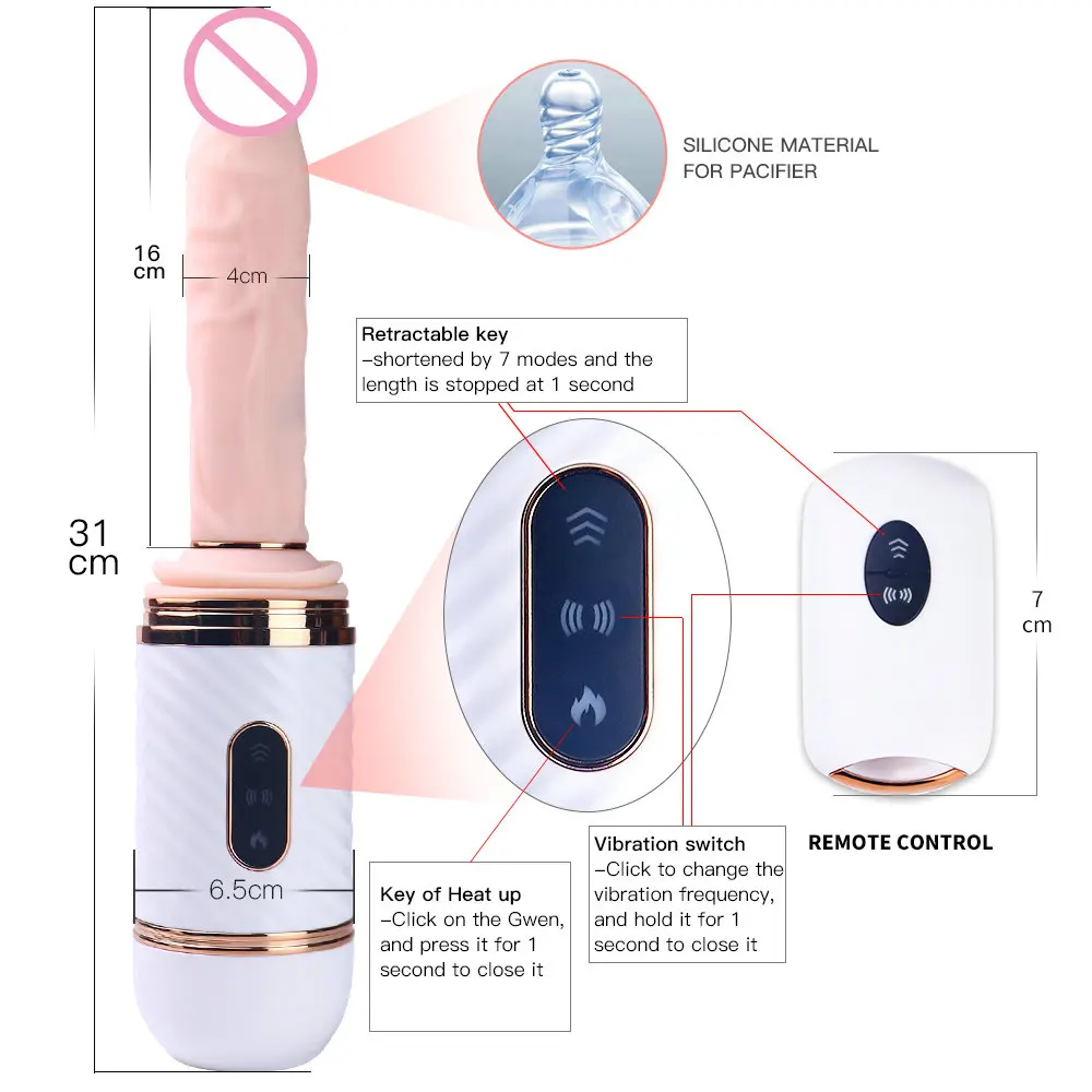 DIBEI Thrusting Dildo Automatic Sex Machine Pumping Gun Portable Wireless Remote Control Retractabl
