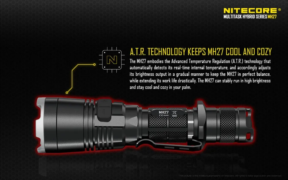 Equipamento de Busca Caixas de Lanterna Kit de Caça Topsale Nitecore Light Cree Xp-l hi v3 Mh27 Militar Lanterna 1000 Lms 4xleds 10 lms 4xleds luz cree modelo hi v3